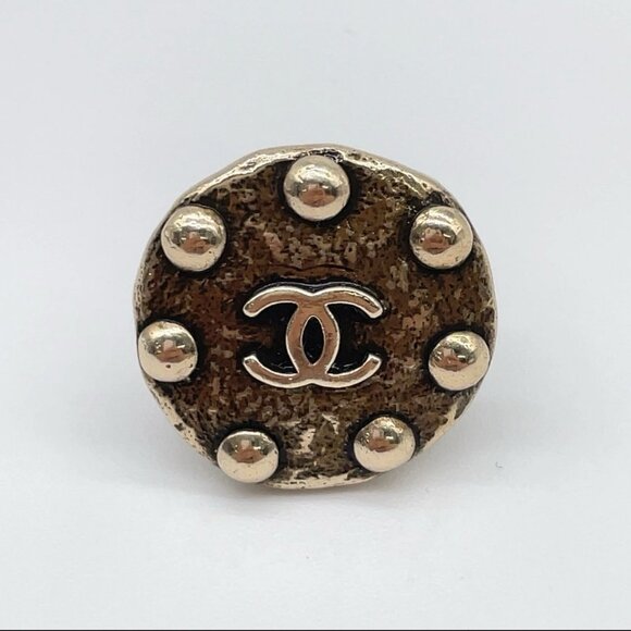 Auth Chanel Coco Mark Round Ball Earrings W/Box - Picture 1 of 9